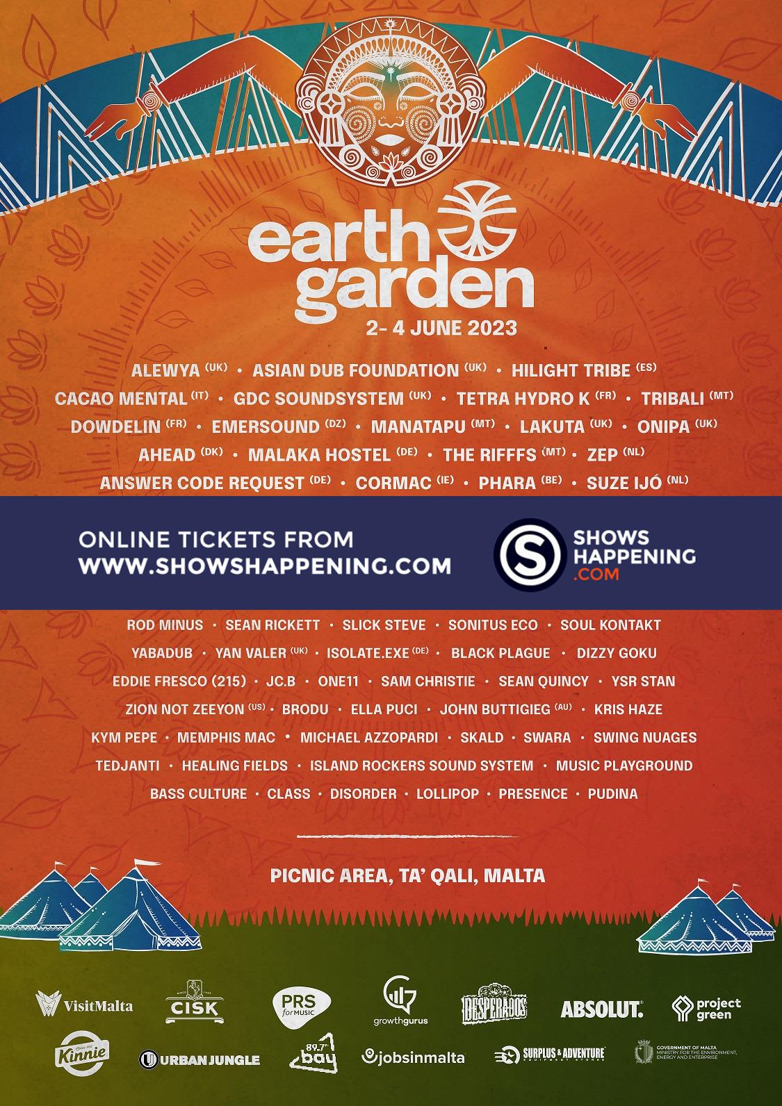 Earth Garden Festival 2023 ShowsHappening