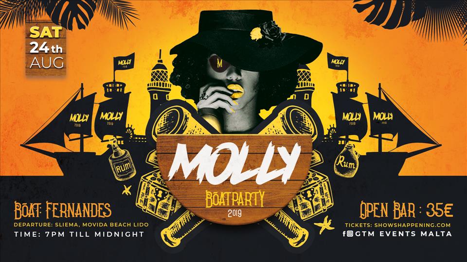 Molly on the boat - Open Bar poster