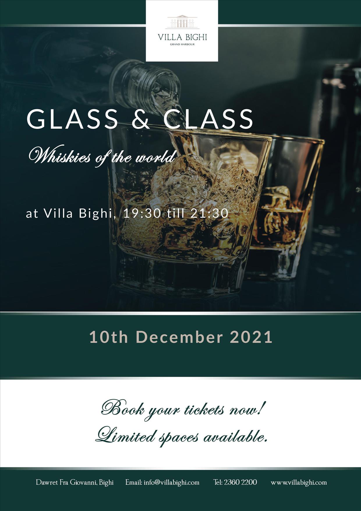 Glass & Class: Whiskies of the World poster