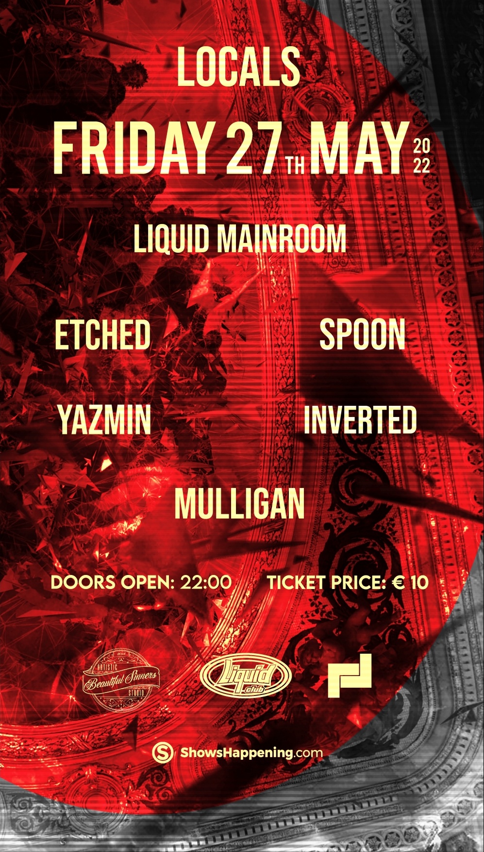Locals // Friday 27th May 2022 // Liquid Mainroom poster