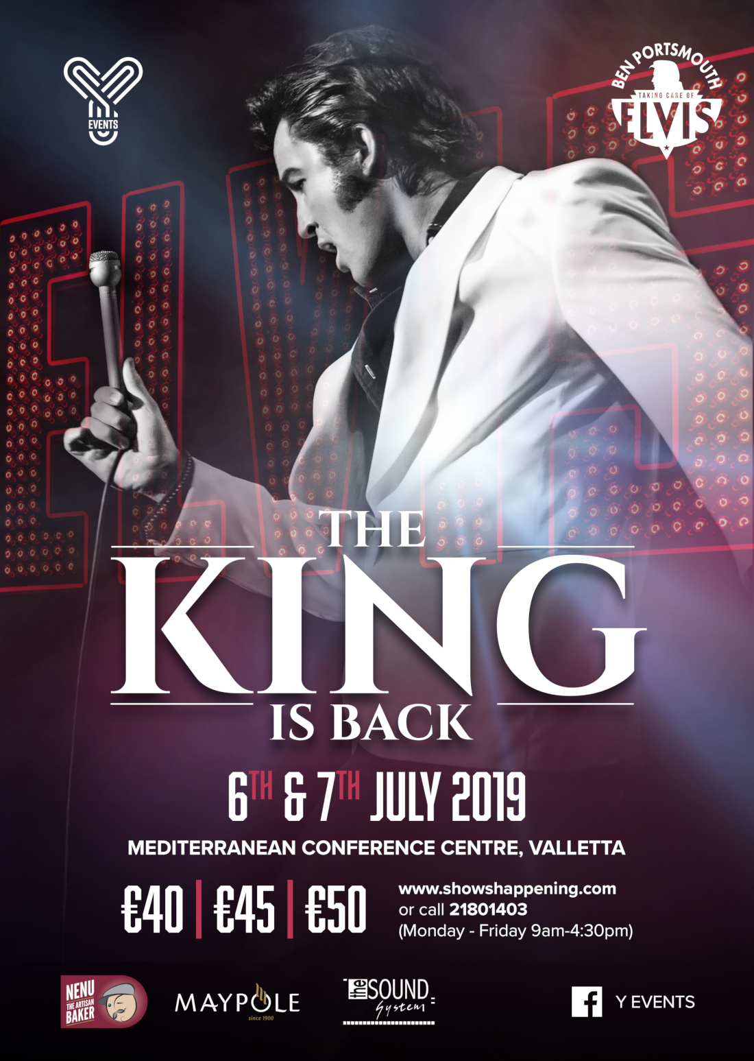 The King is Back – The Elvis show poster