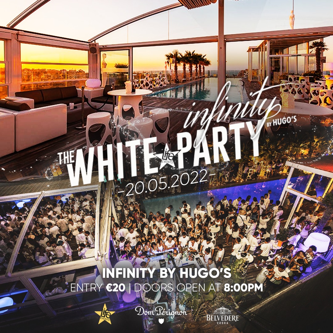 The White Party Infinity By Hugo's old poster