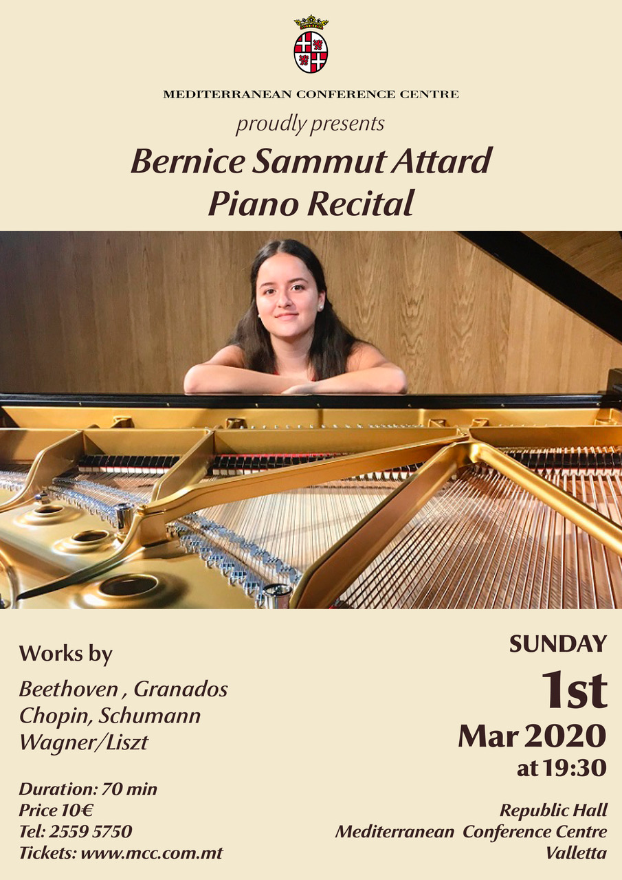 Bernice Sammut Attard Piano Recital - OLD EVENTS poster
