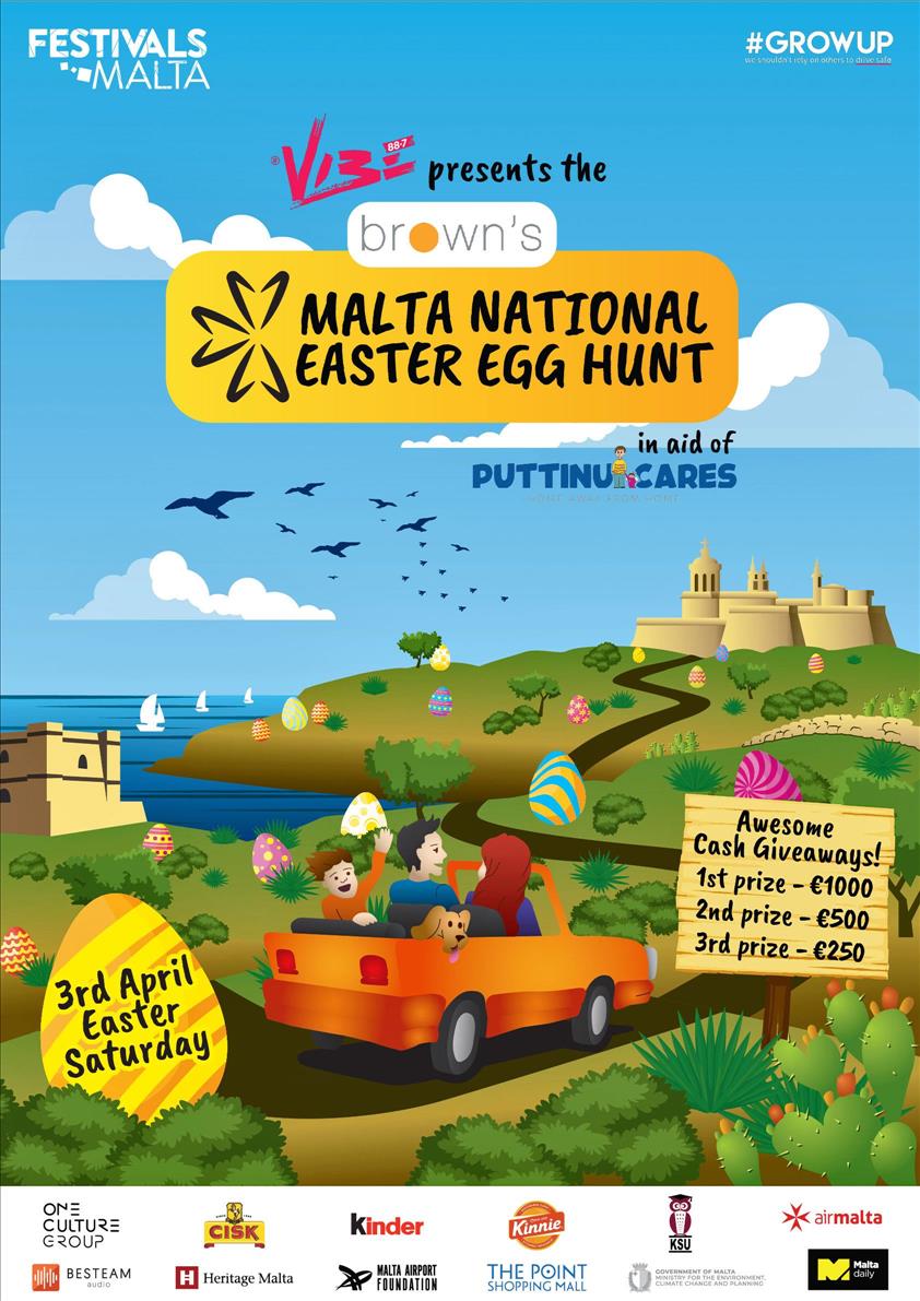 Vibe Fm presents The Brown's Pharma Malta National Easter Egg Hunt poster