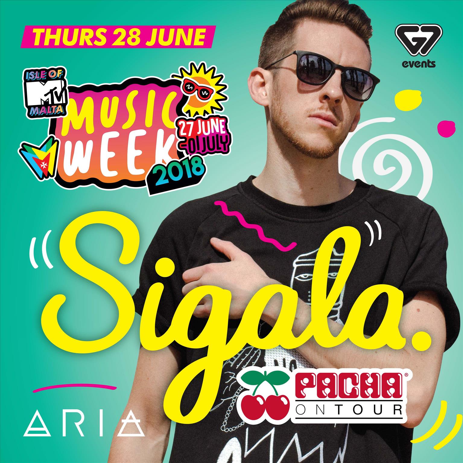 Isle of MTV Malta Music Week 2018 - PACHA on Tour ft. Sigala poster