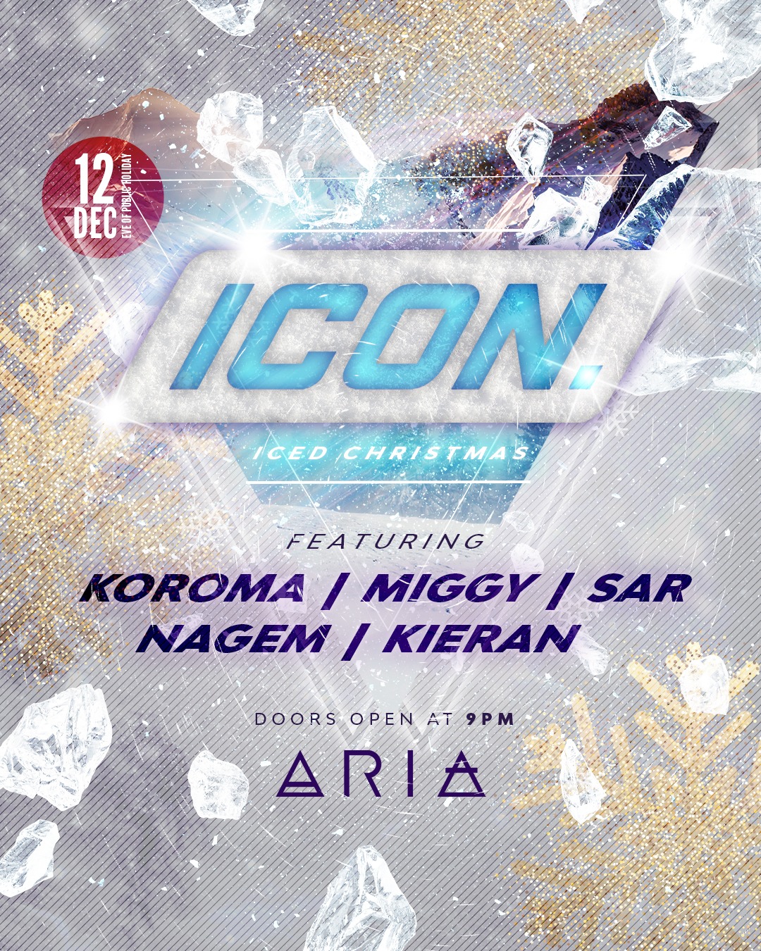ICON ICED CHRISTMAS poster