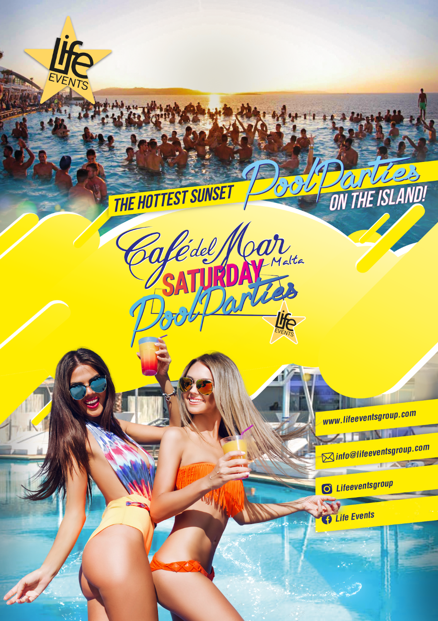 Café del Mar "Saturday Pool Parties" poster