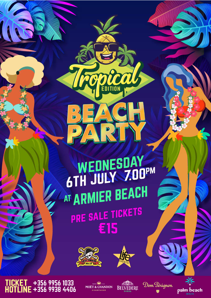 Beach Party Malta Tropical Edition poster