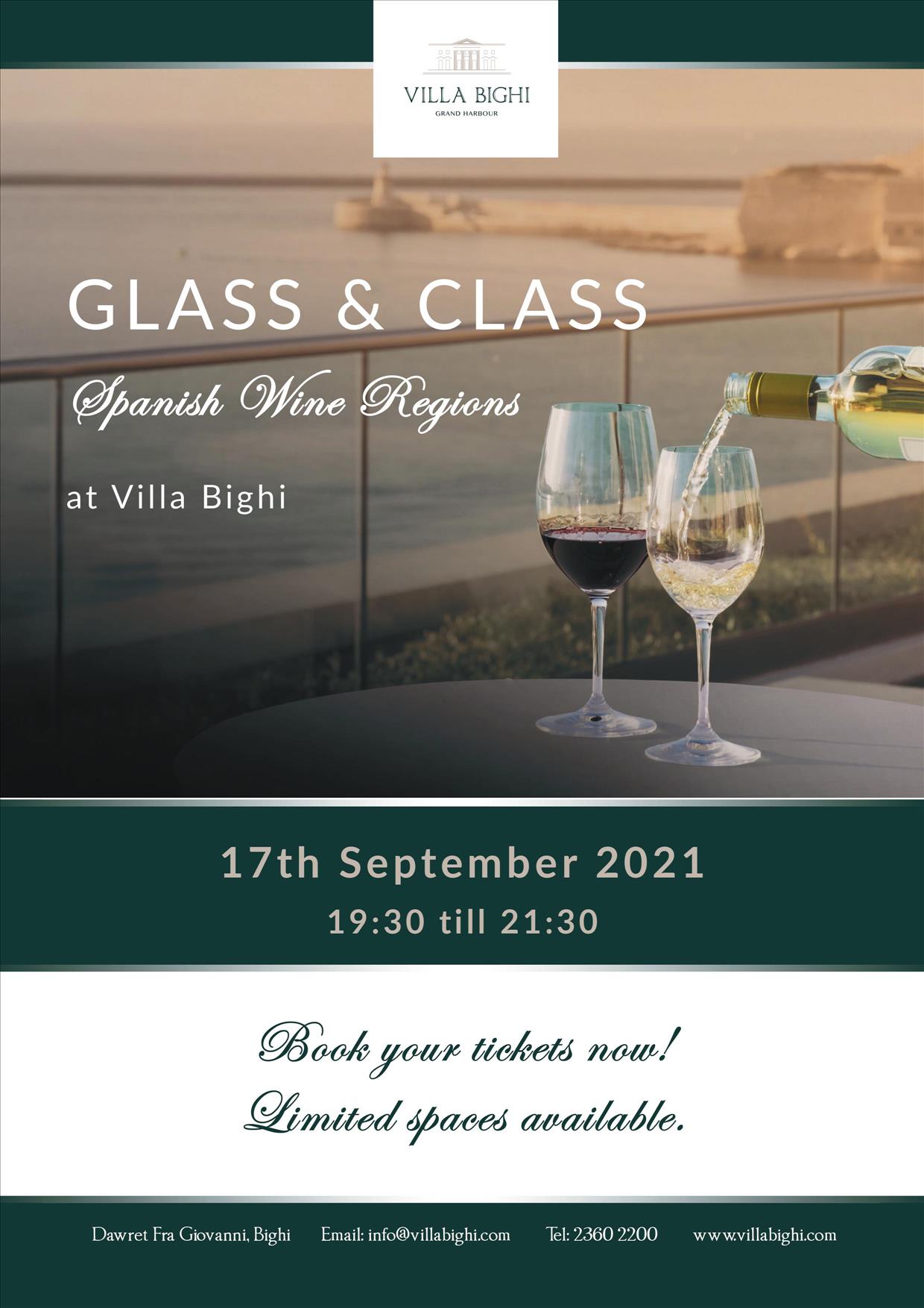 Glass & Class Spanish Wine Regions poster