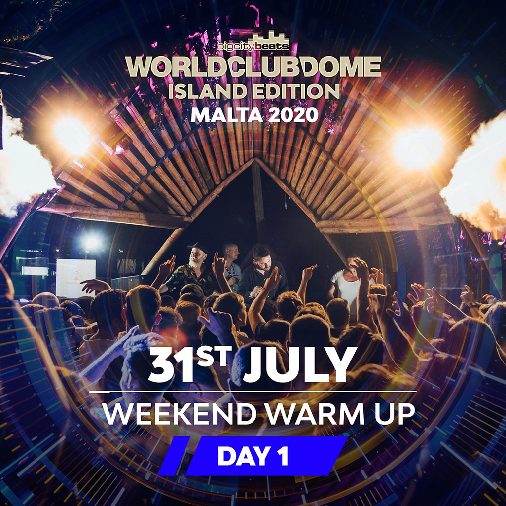 WORLD CLUB DOME ISLAND EDITION 2020 - DAY 1 CLUB TICKET - WEEKEND WARMUP poster