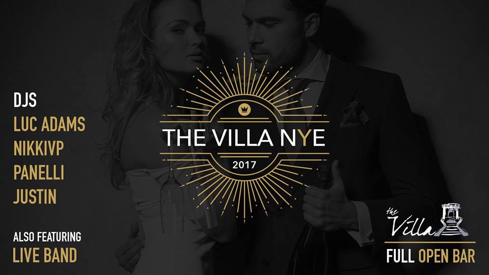 The Villa NYE 2017 poster