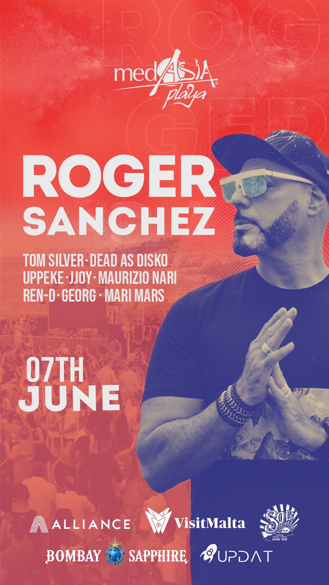 Roger Sanchez Malta @MedasiaPlaya  tickets by UNITE Events poster