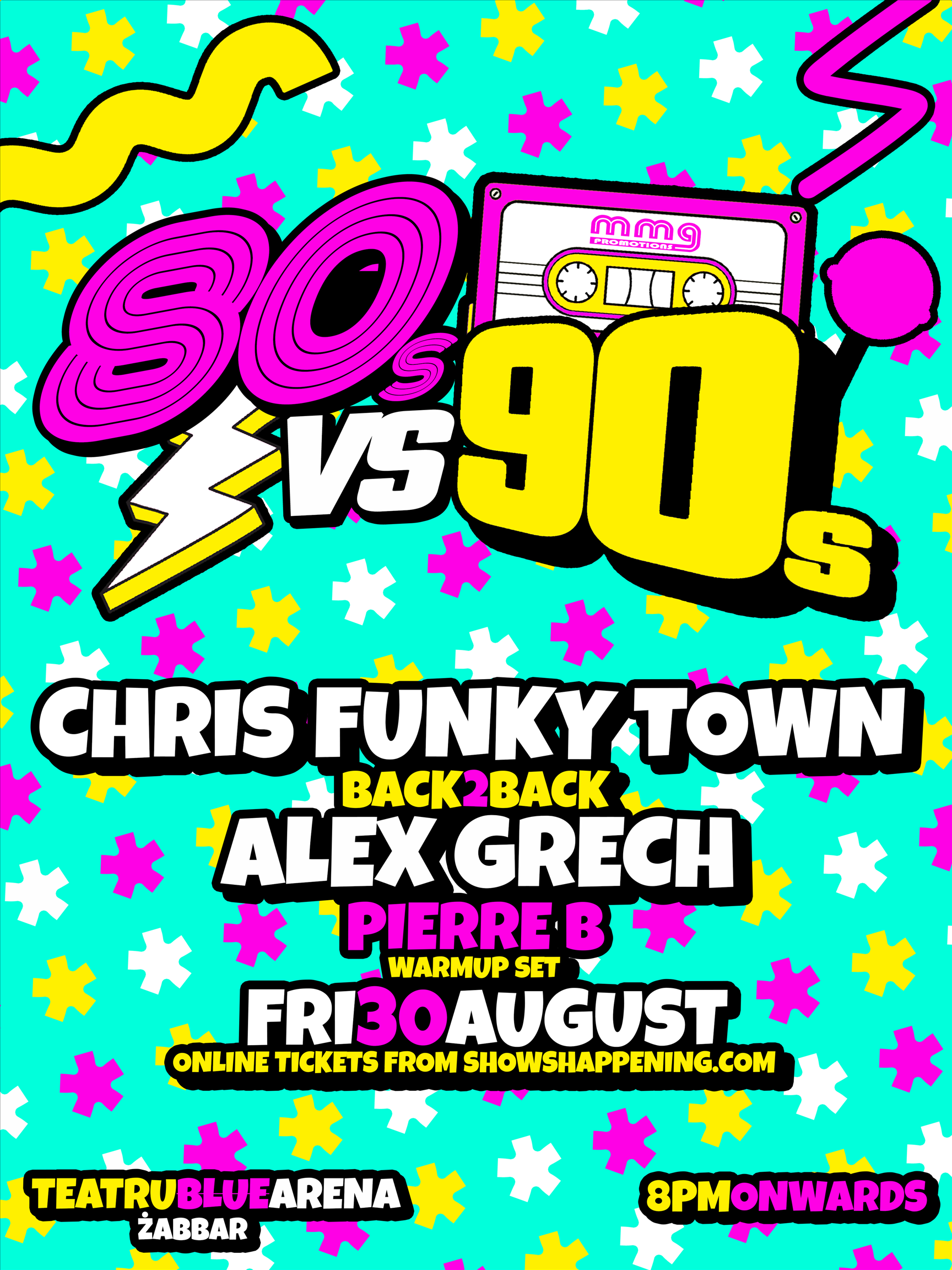 80s vs 90s: CHRIS FUNKYTOWN b2b ALEX GRECH poster