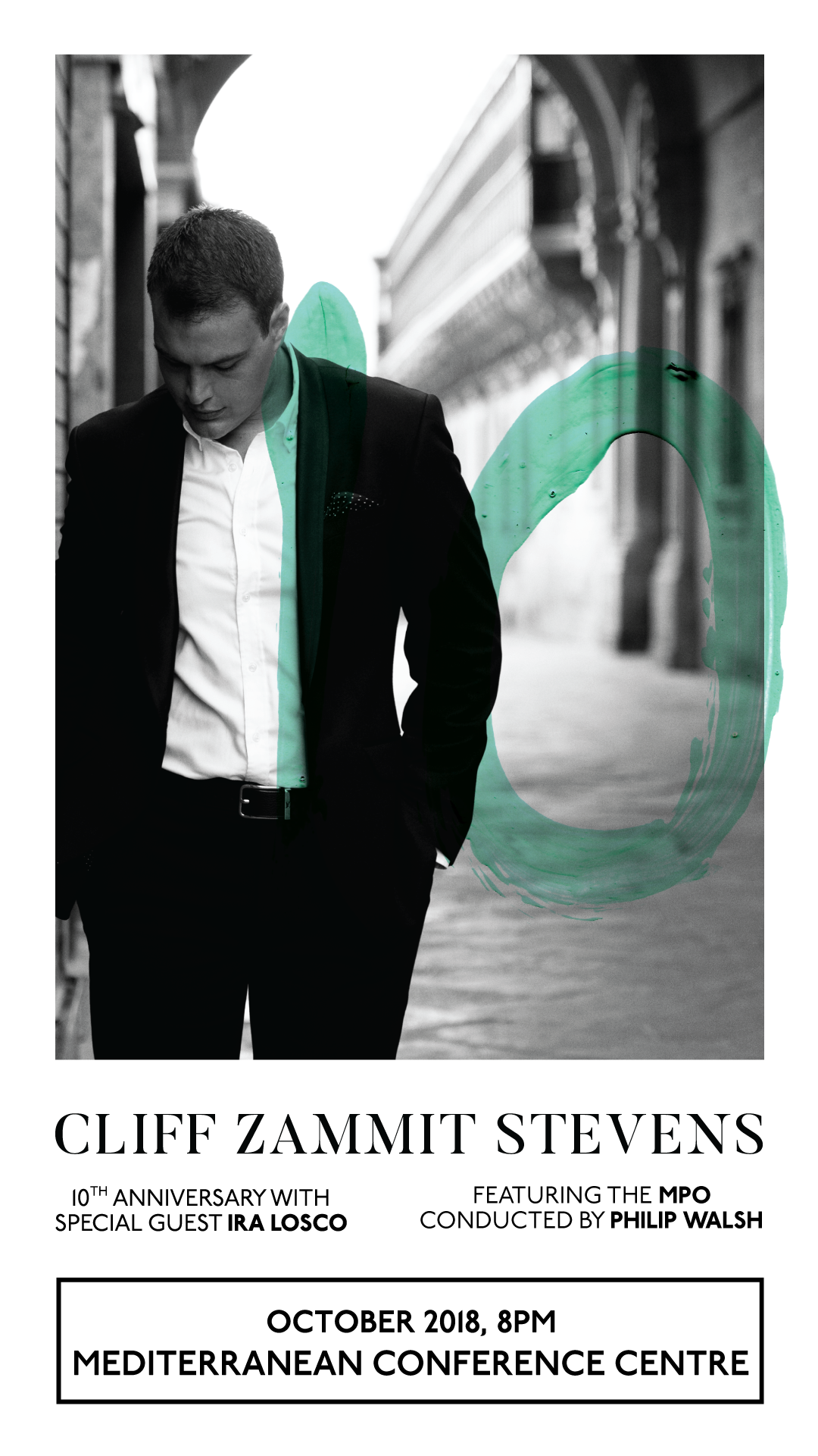 CLIFF ZAMMIT STEVENS 10 YEAR ANNIVERSARY CONCERT MCC poster