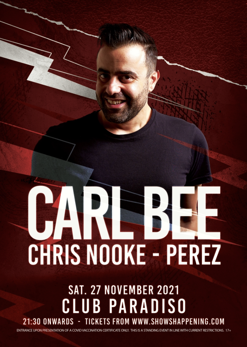 Carl Bee - Club Paradiso poster
