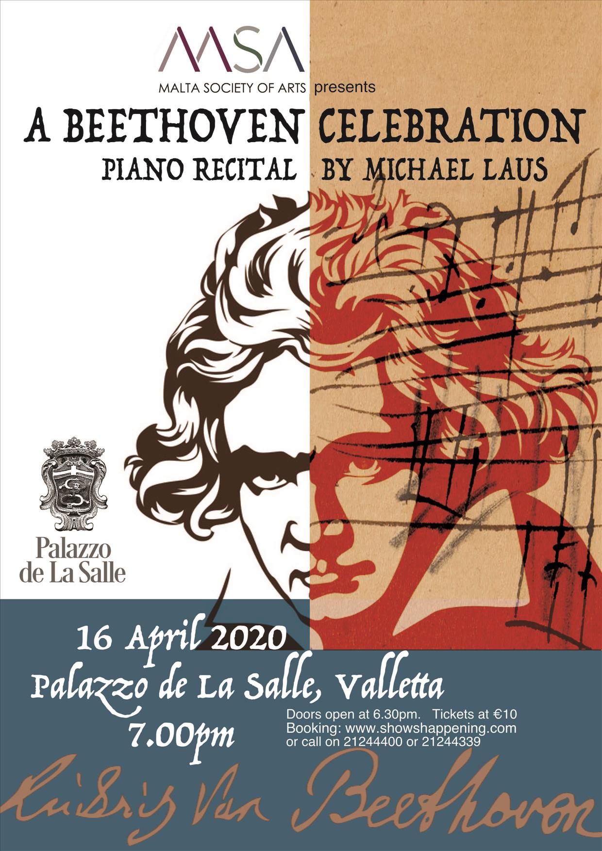 A Beethoven Celebration - Piano Recital by Michael Laus poster