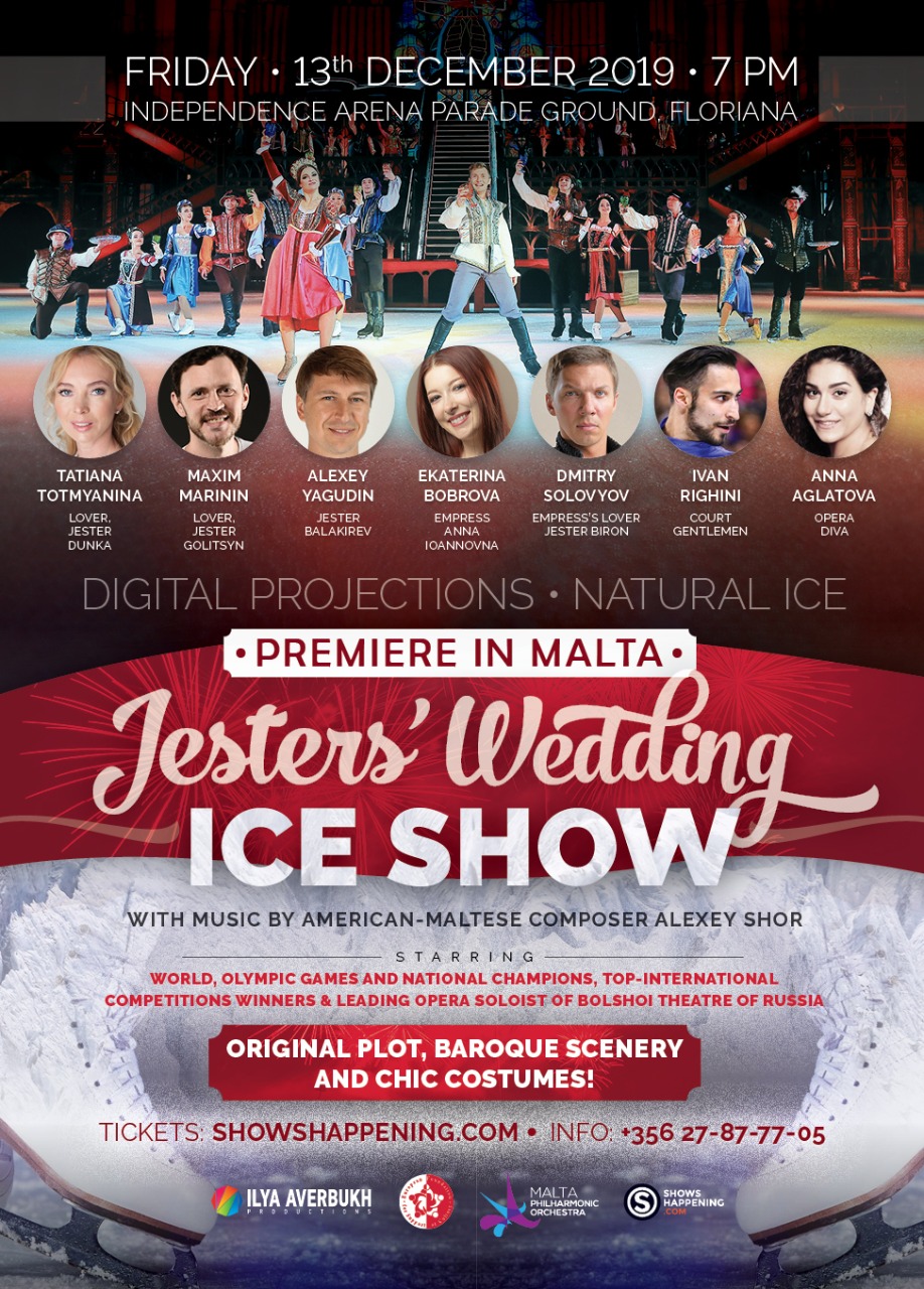 First ever ICE SHOW in Malta -Jester's Wedding poster