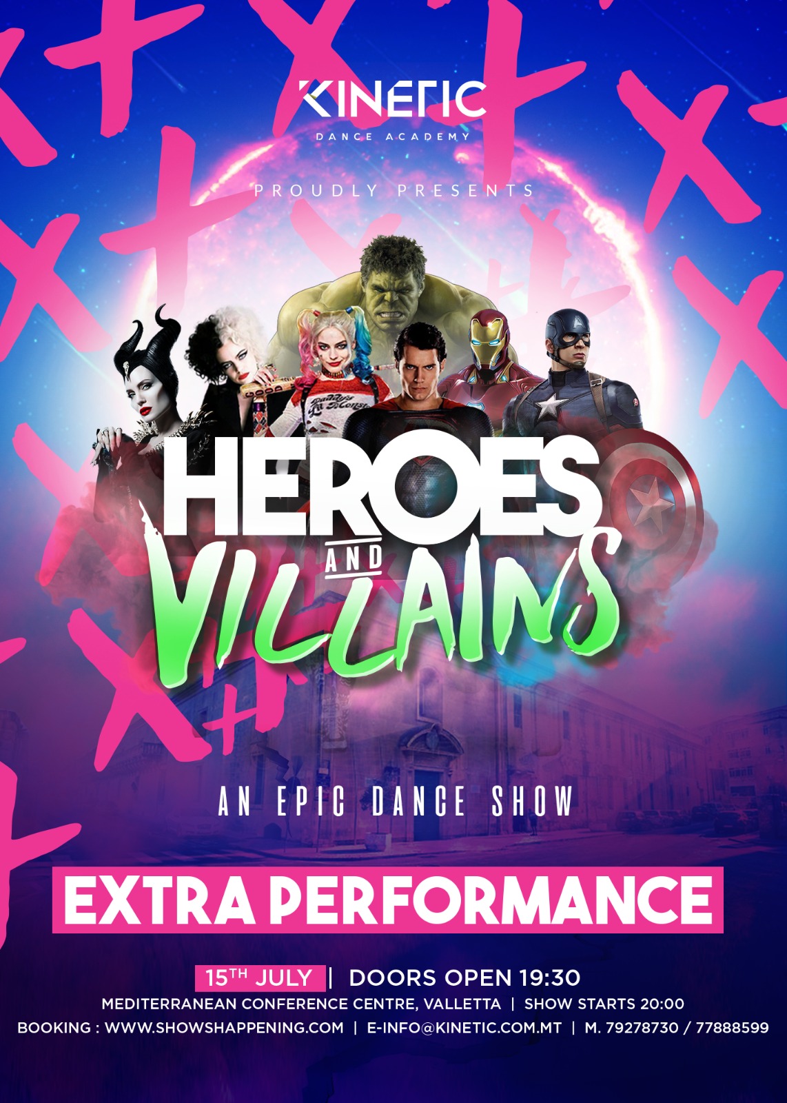 Heroes & Villains 'An Epic Dance Show' poster