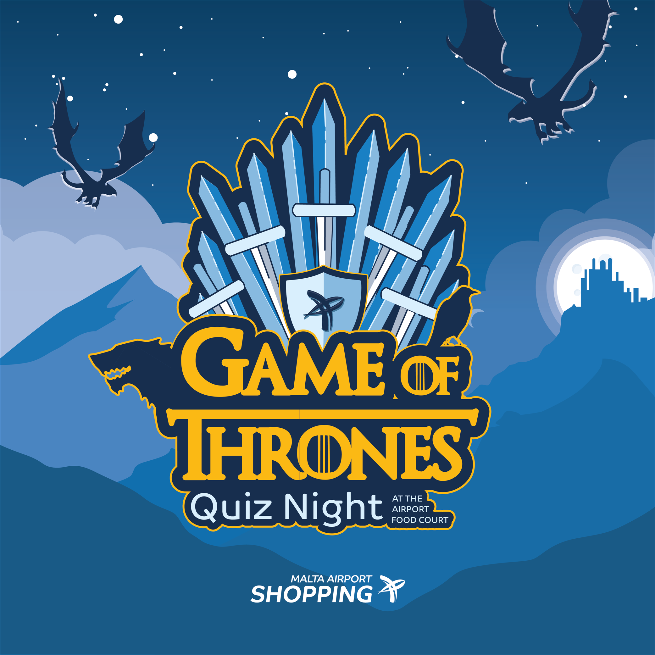 Game of Thrones Quiz Night at the Airport Food Court poster