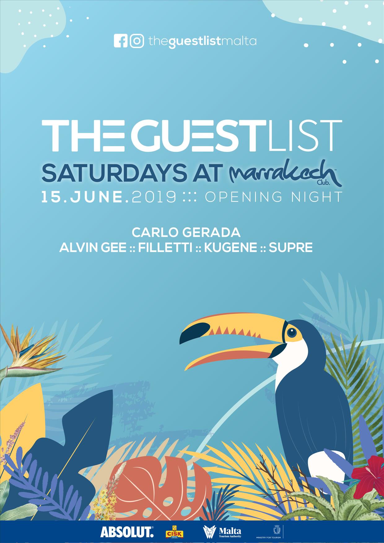 The Guest List :: Saturdays at Marrakech :: poster