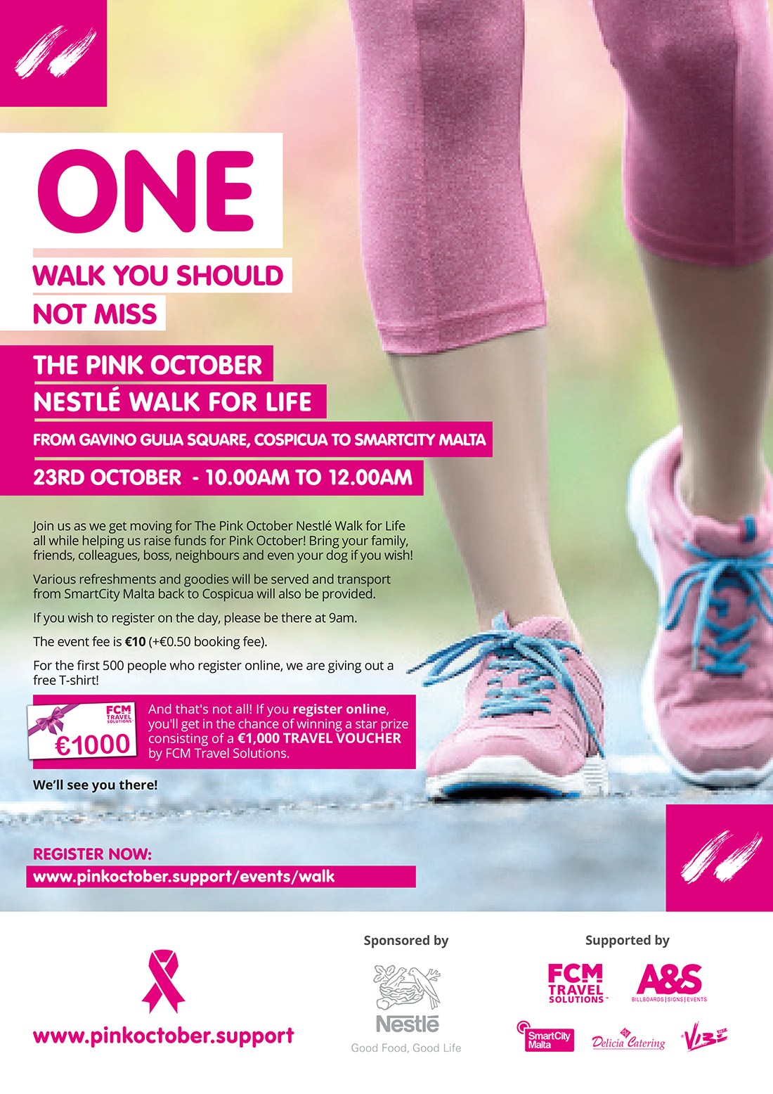 The Pink October Nestlé Walk for Life 2016 poster