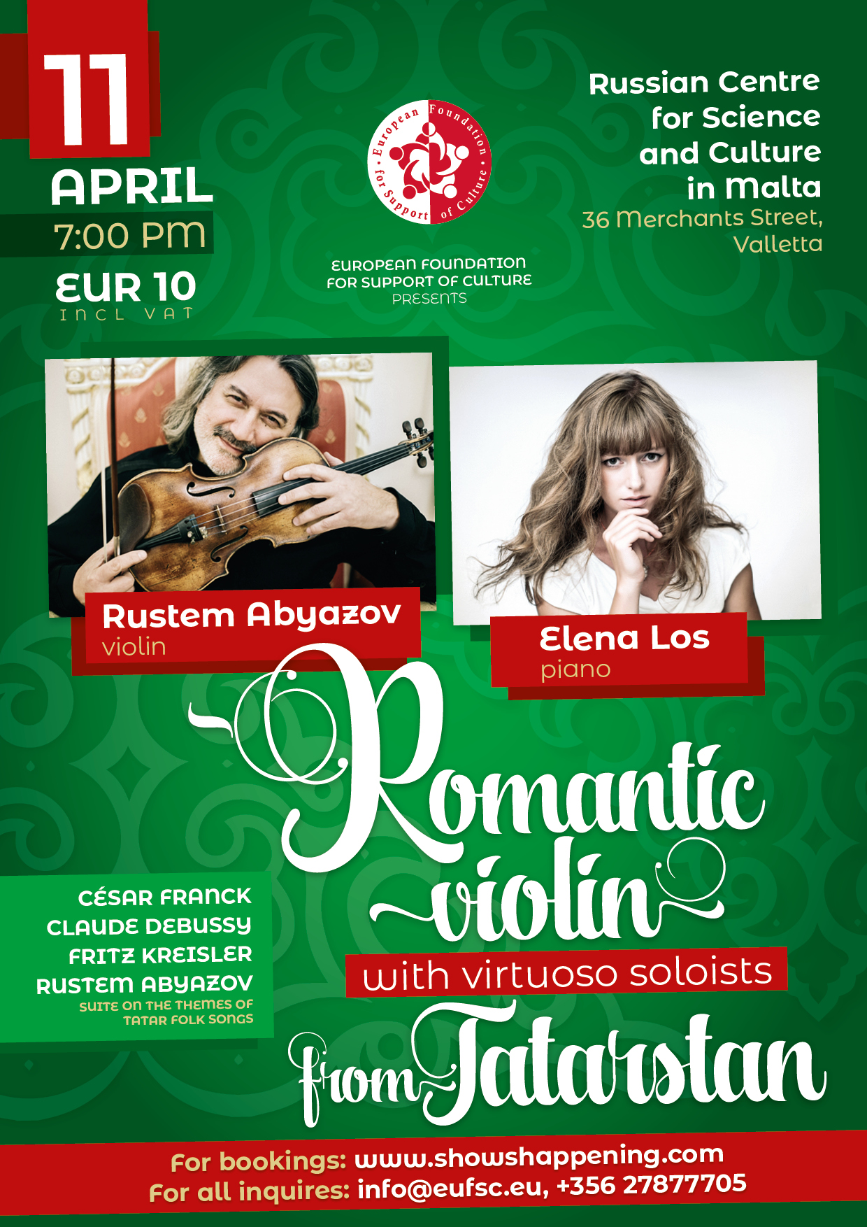 "Romantic violin" with virtuoso soloists from Tatarstan poster