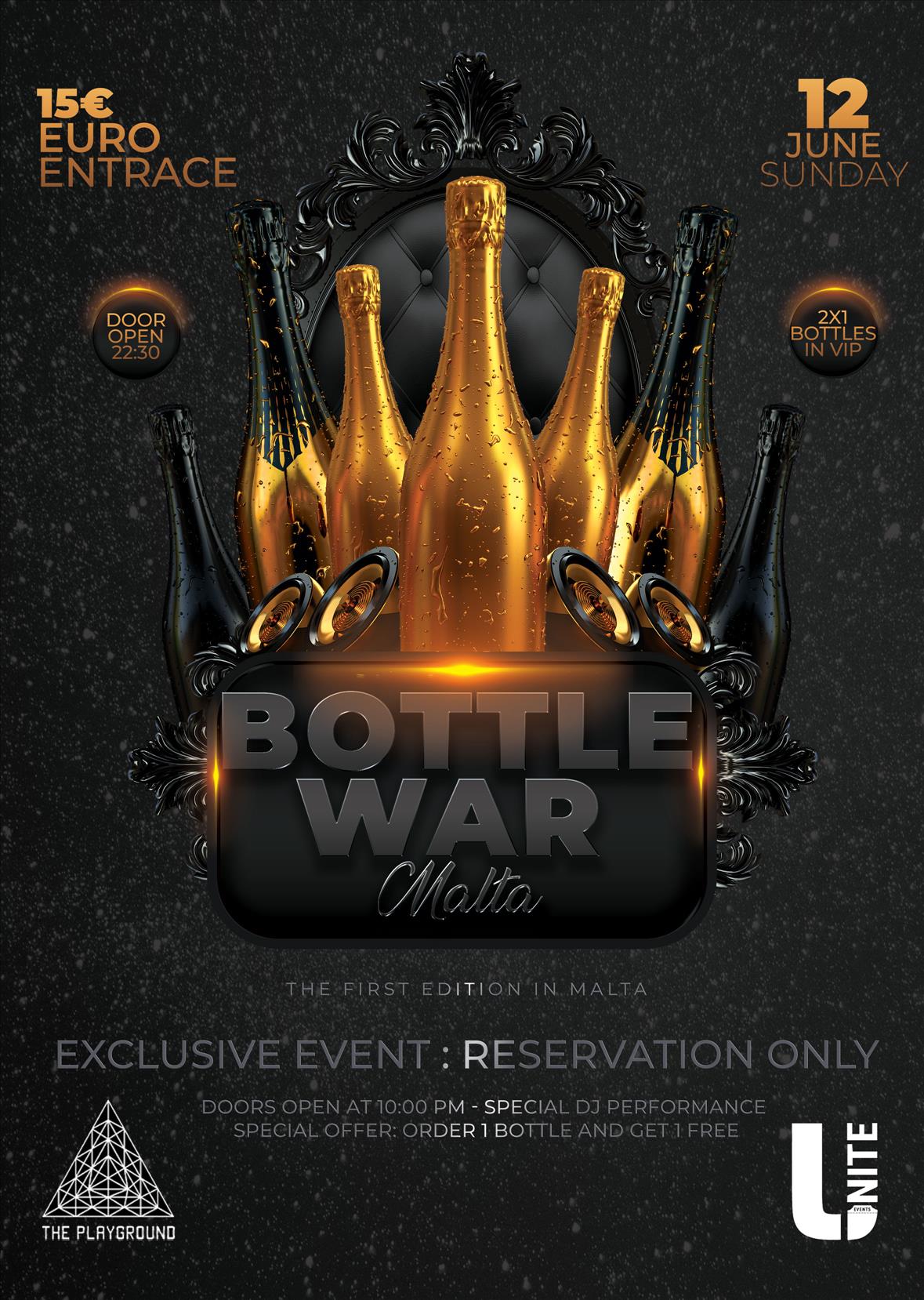 BOTTLE WAR MALTA - The First Exclusive Event poster