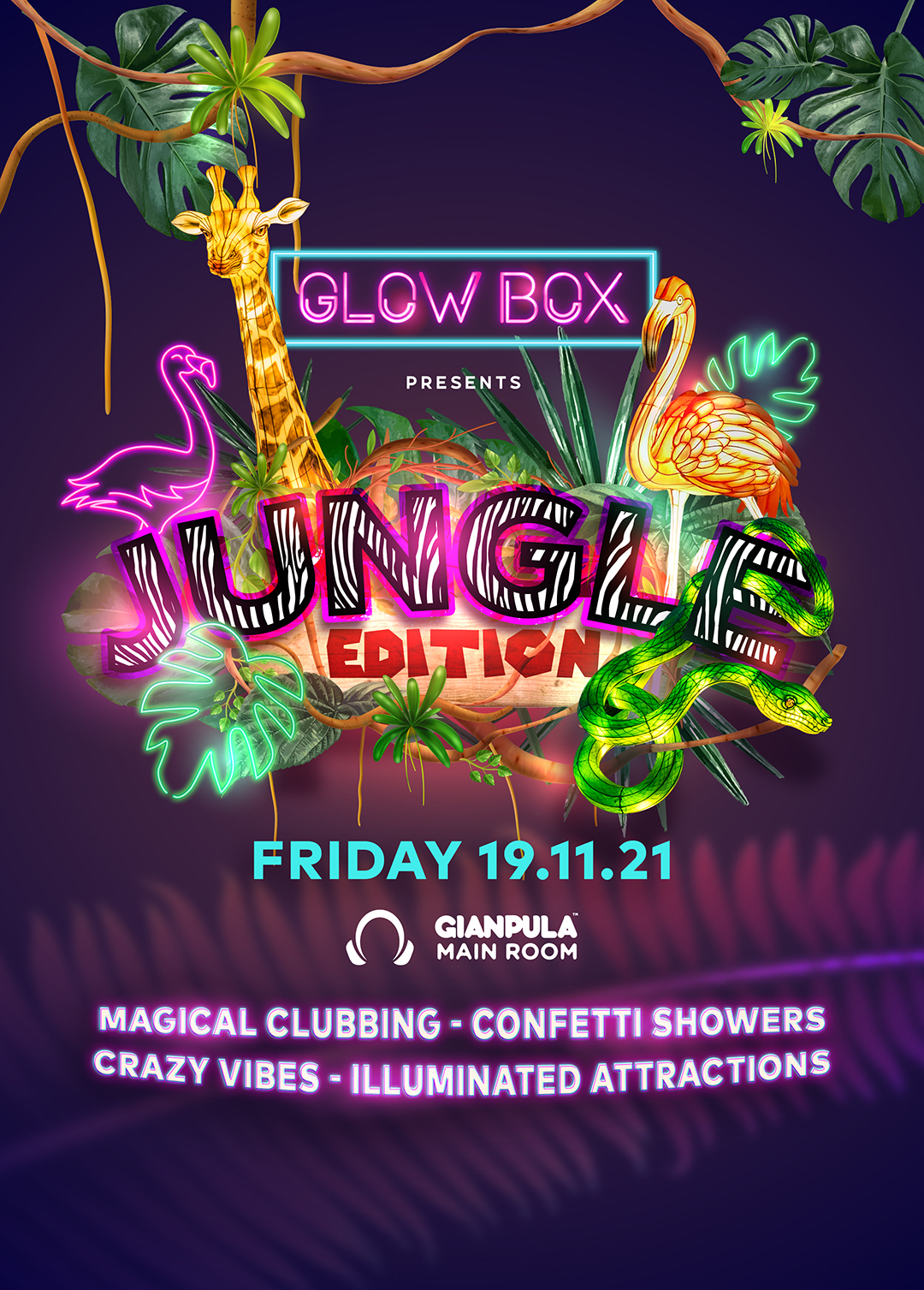 GLOW BOX presents Jungle Edition poster