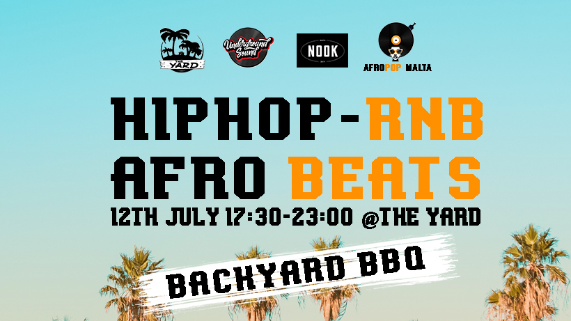 Classic Hiphop and RNB / Afrobeats Backyard BBQ party poster