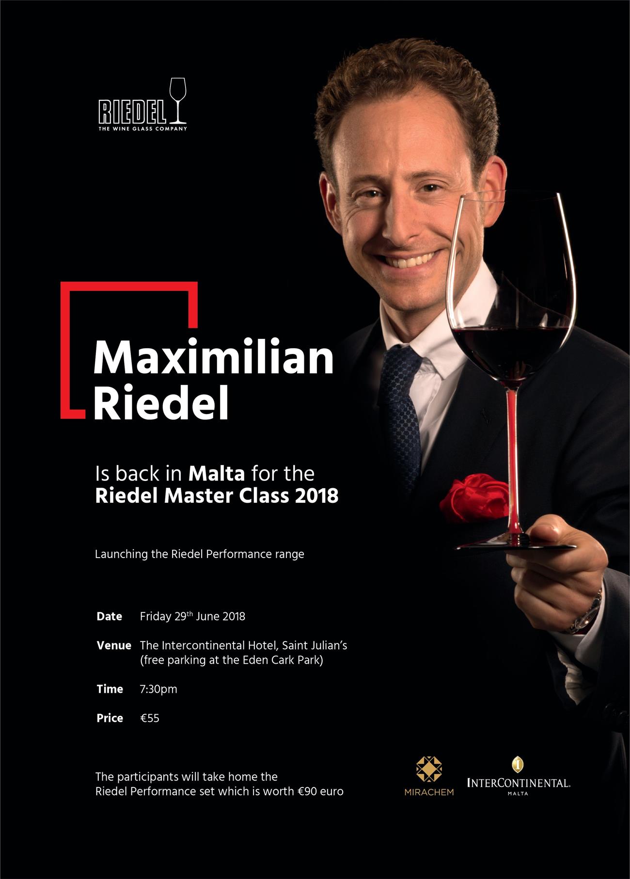 The Riedel Masterclass 2018 – Featuring Maximilian Riedel poster