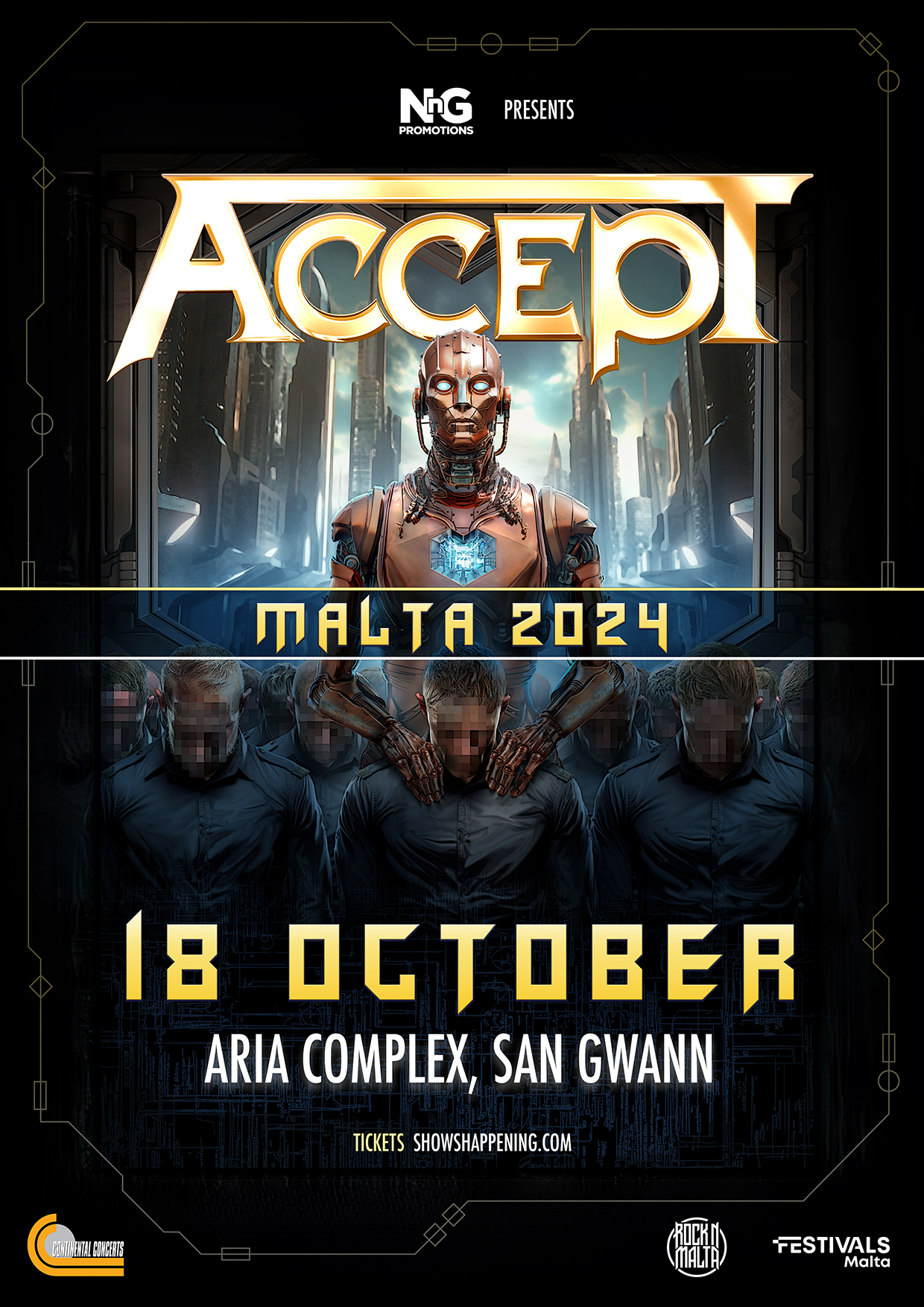 Accept Live in concert poster