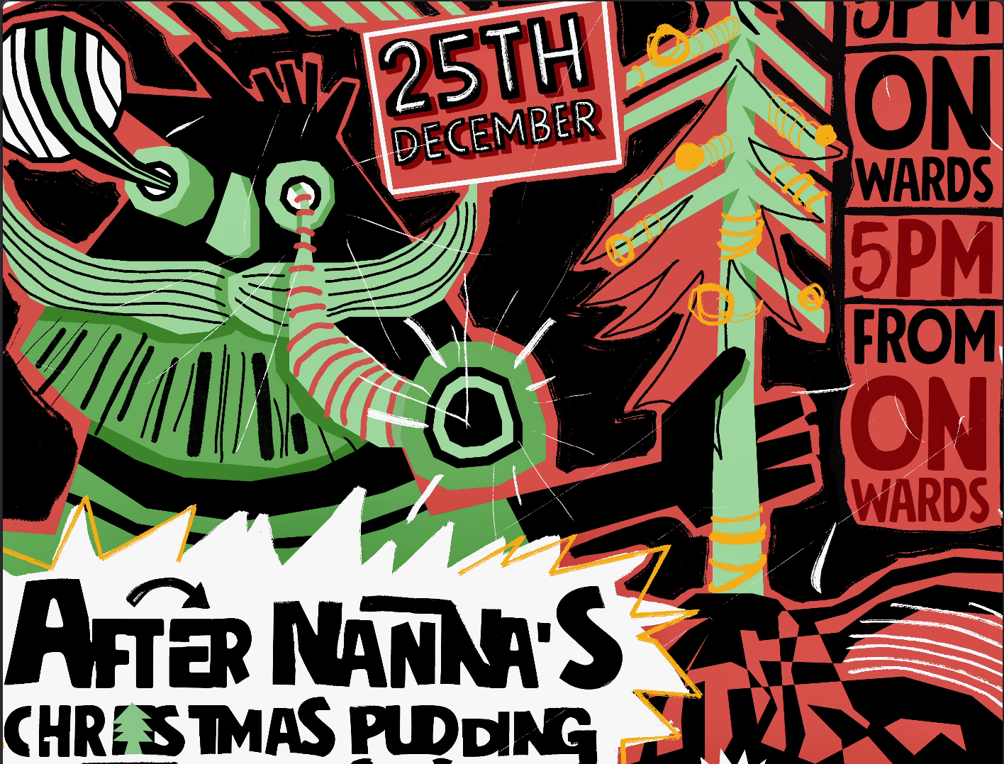 After Nanna's Christmas pudding poster