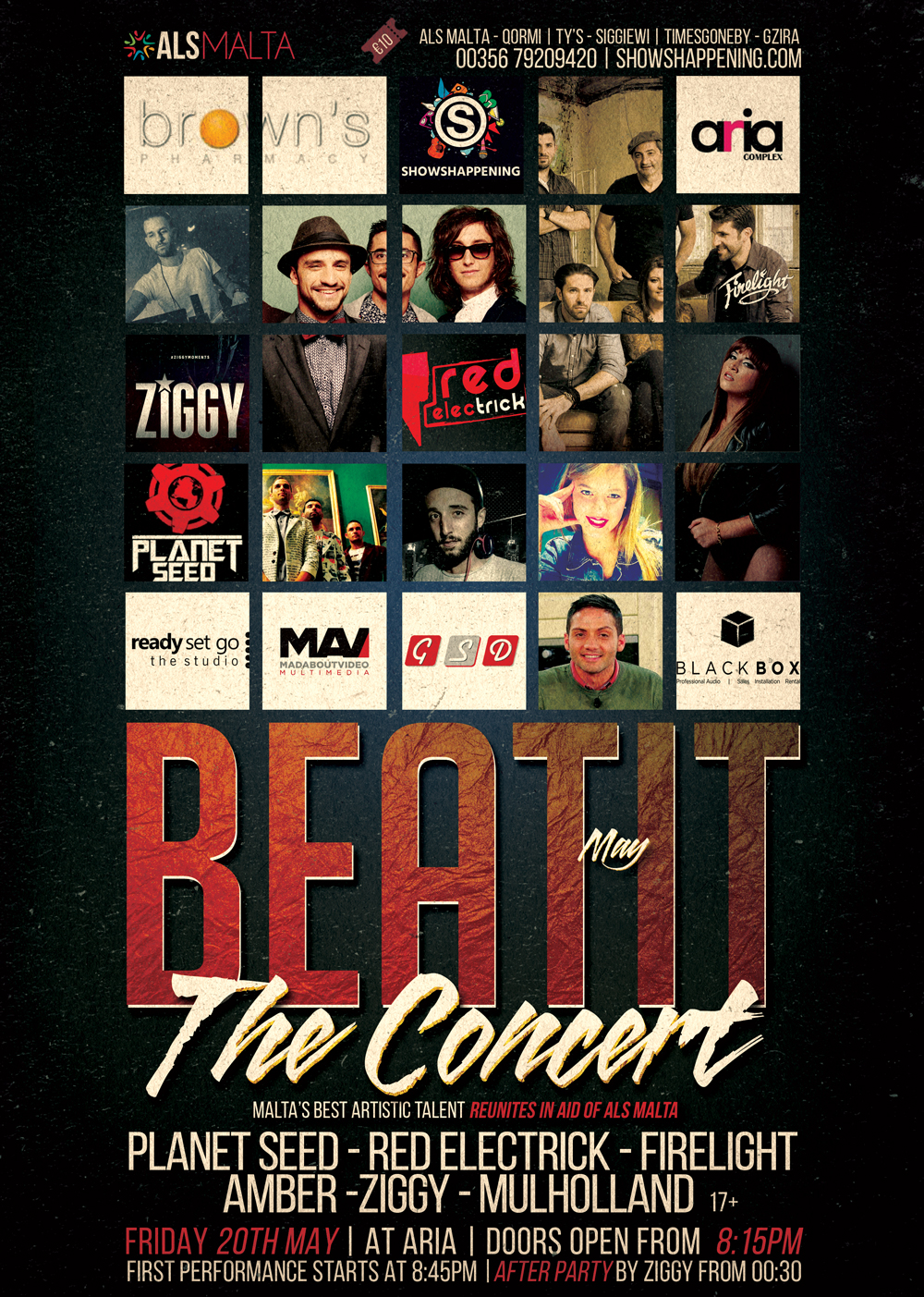 BEAT IT MAY ALS - The Concert poster