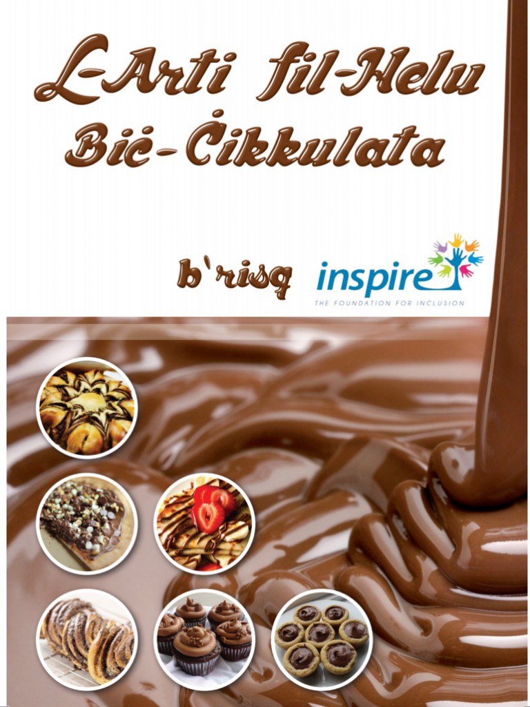 The Chocolate Spread Recipe Book in aid of Inspire - including postage poster