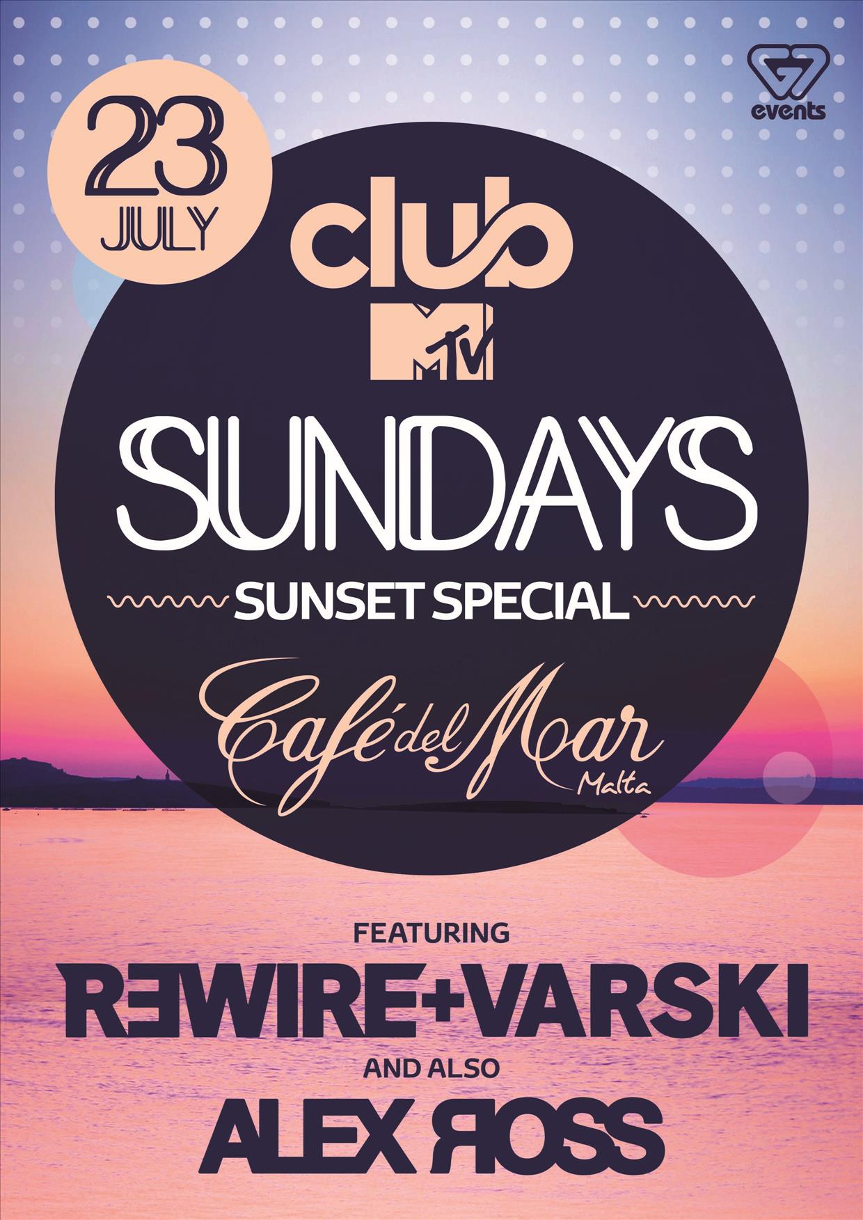 Club MTV Sundays present R3WIRE+VARSKI & ALEX ROSS poster