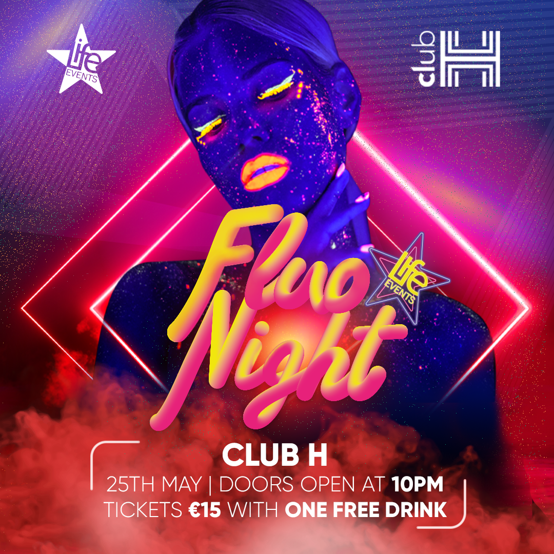 ClubH Fluo Party poster