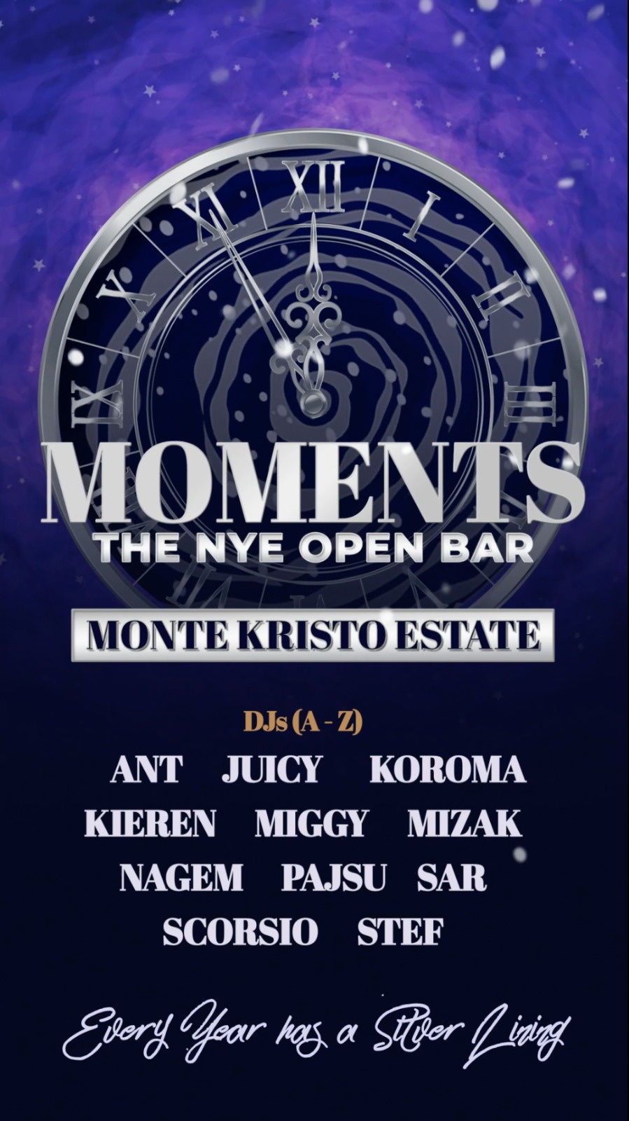 MOMENTS | The NYE Open Bar! poster