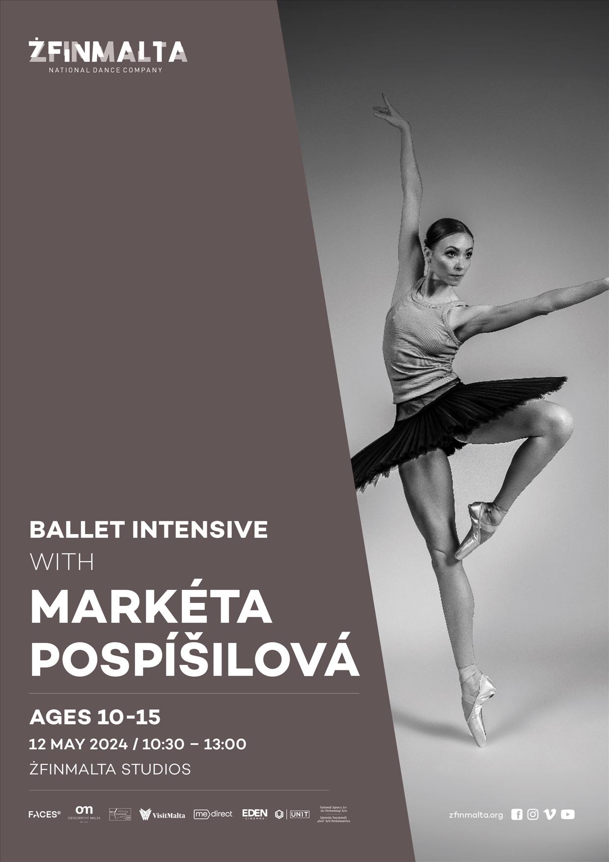 Ballet Intensive: Markéta Pospíšilová with ŻfinMalta National Dance Company poster