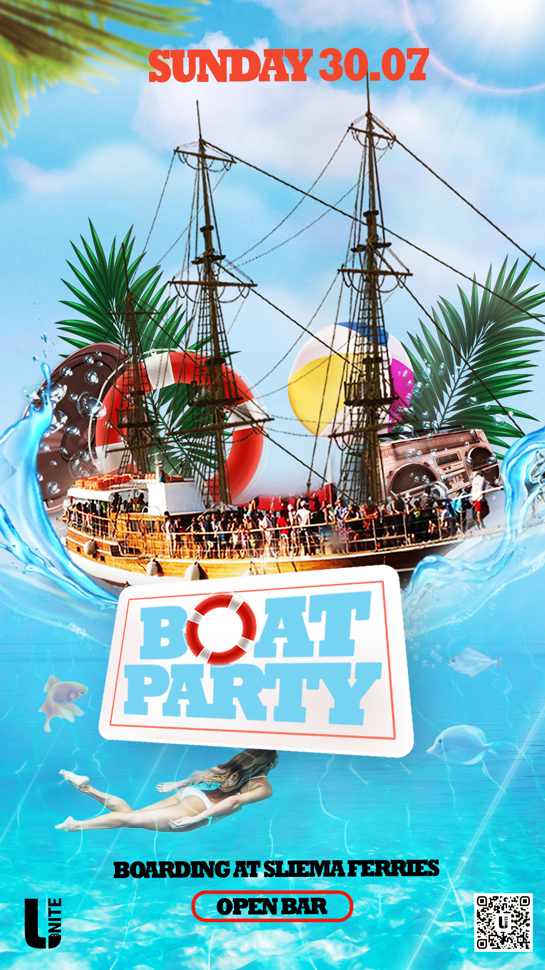Boat party by Unite Event poster