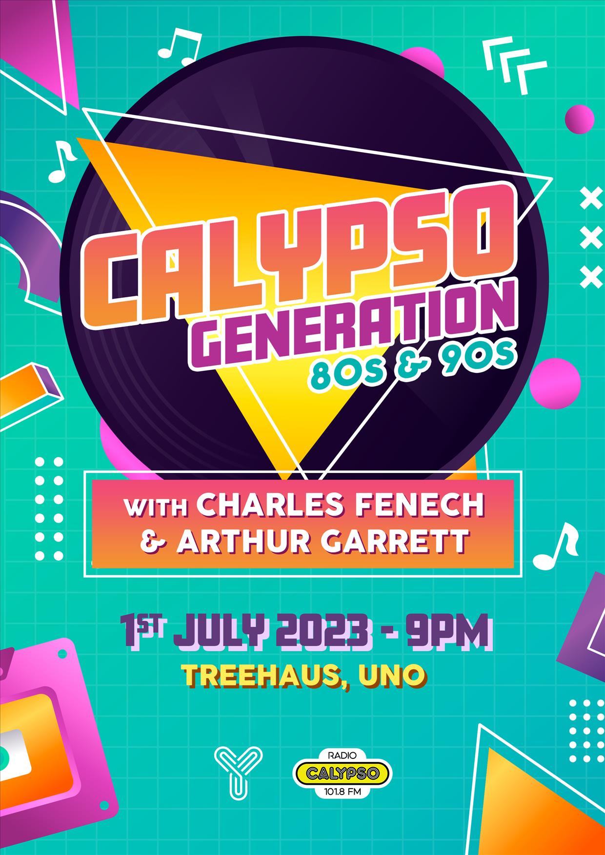 Calypso Generation – the 80s & 90s party poster