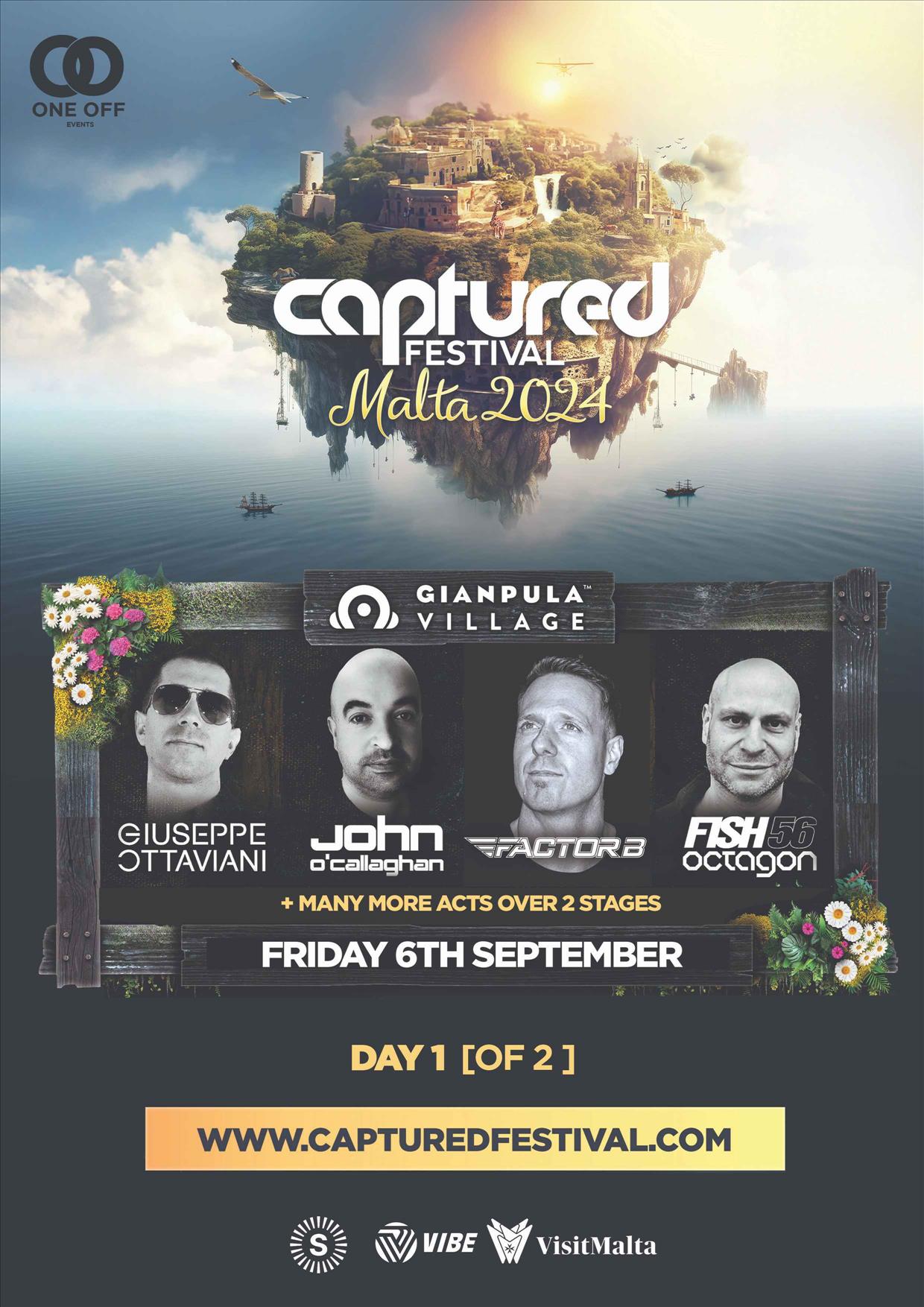 Captured Festival (Friday) - Featuring FISH56OCTAGON, JOHN O'CALLAGHAN, GIUSEPPE OTTAVIANI, FACTOR B & MORE! poster