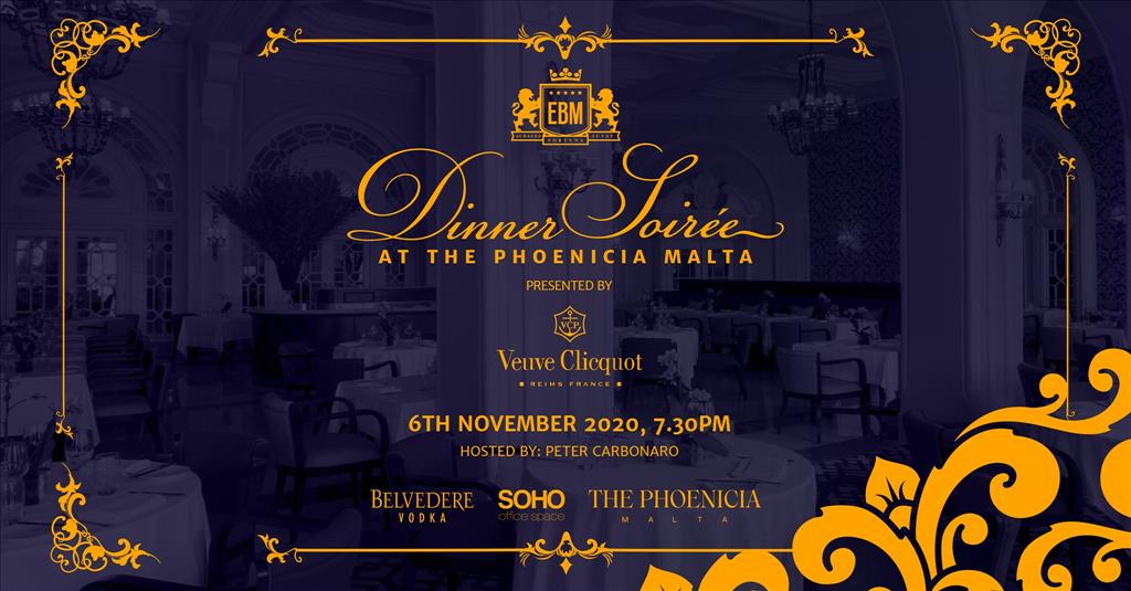 EBM Dinner Soirée at The Phoenicia Malta - Presented by Veuve Clicquot poster