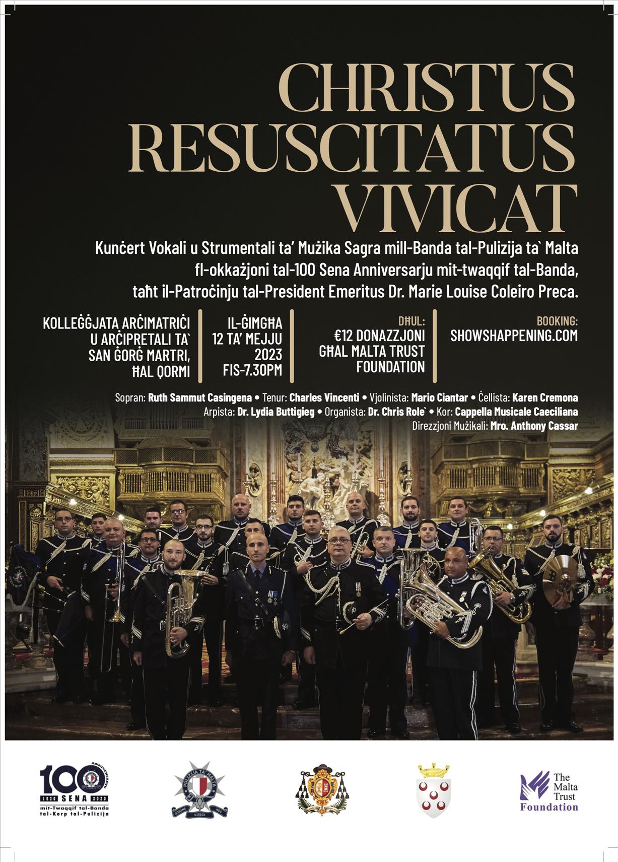 Christus Resuscitatus Vivicat - In aid of the Malta Trust Foundation May 12th poster