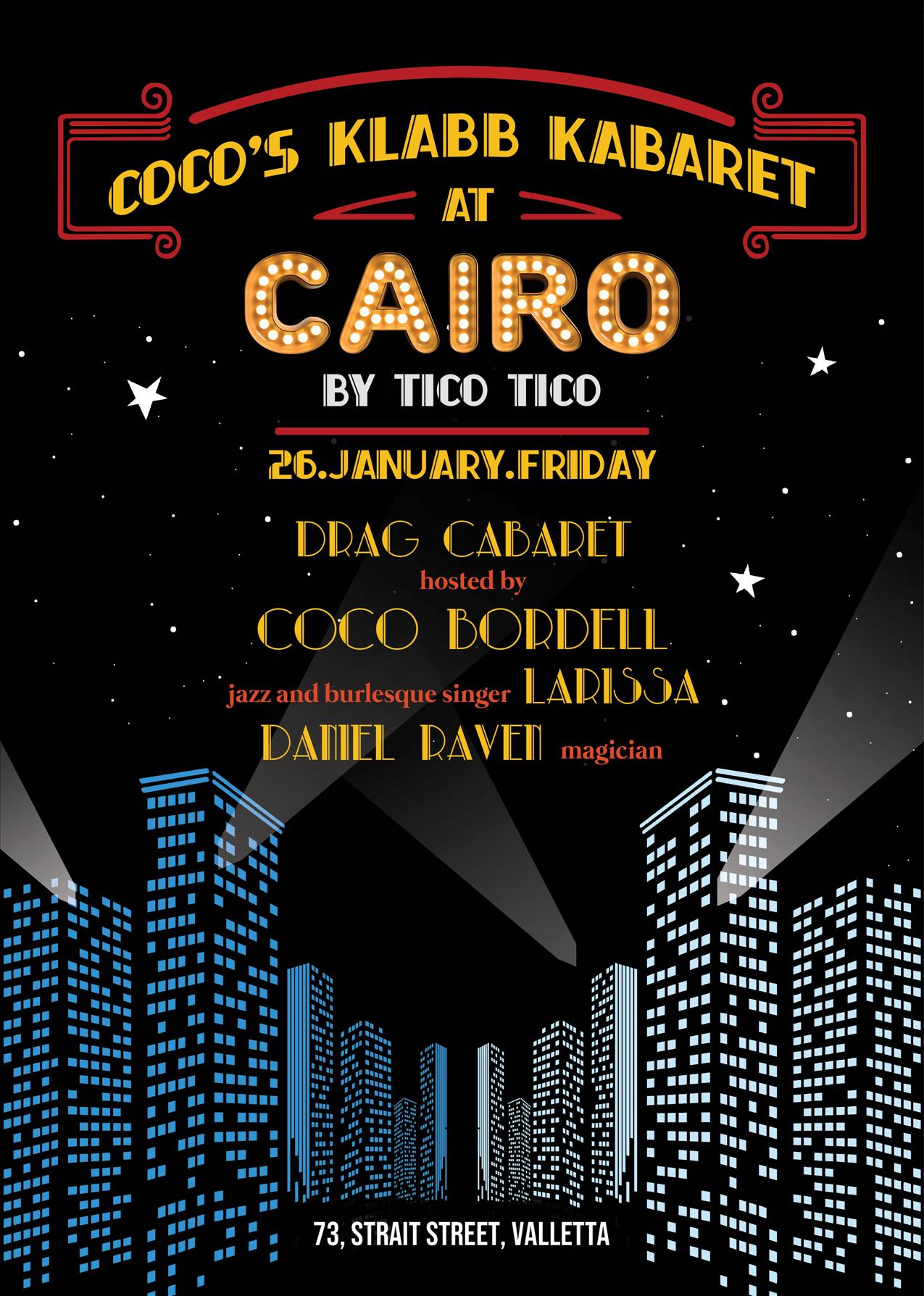 Coco’s Klabb Kabaret at Cairo by Tico Tico poster