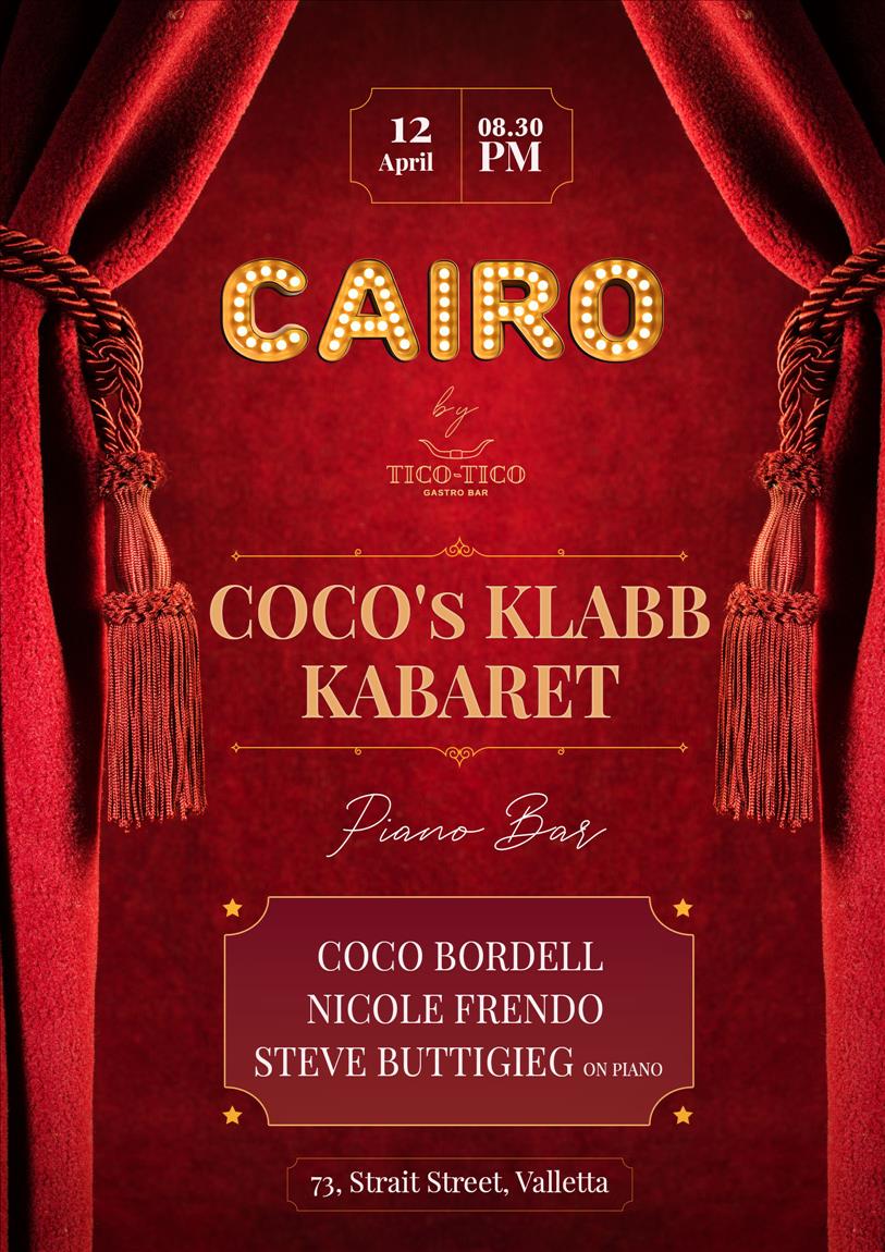 Coco’s Klabb Kabaret Piano Bar at Cairo by Tico Tico poster