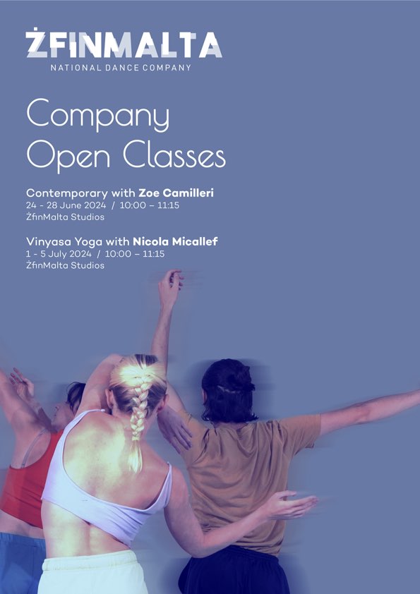 Company Open Classes with ŻfinMalta National Dance Company poster