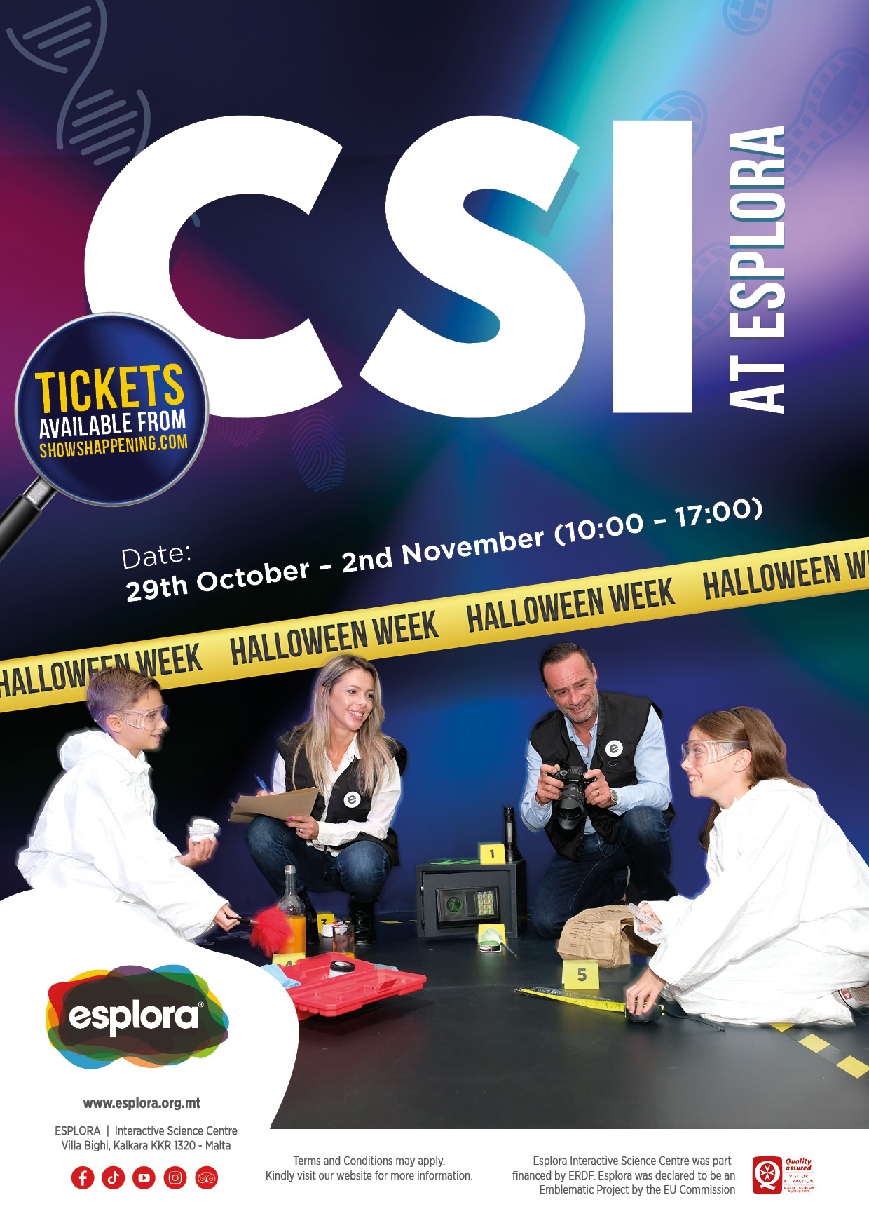 CSI at Esplora: Halloween Week 29th October - 2nd November poster