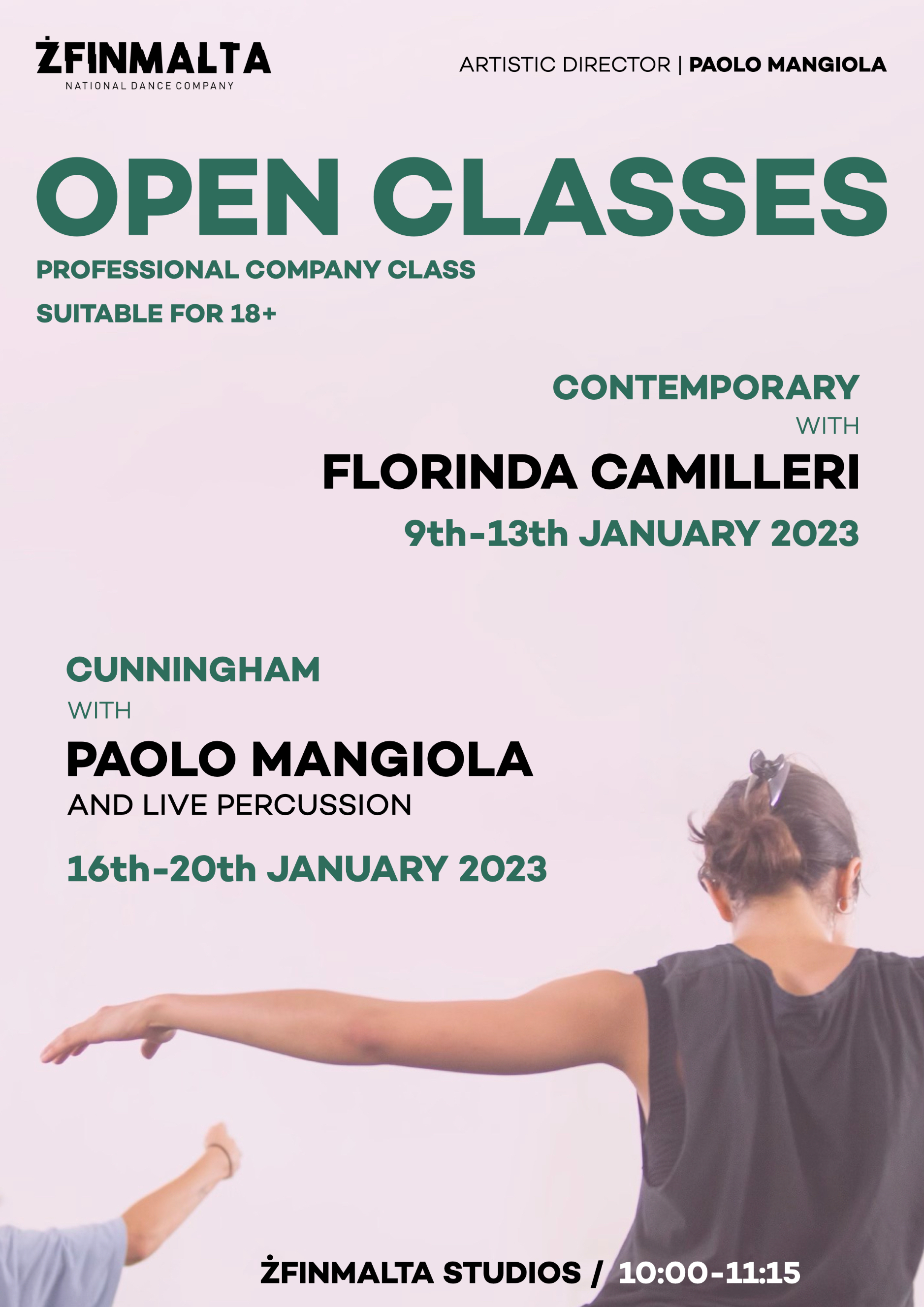 ŻfinMalta January 2023 Open Classes poster