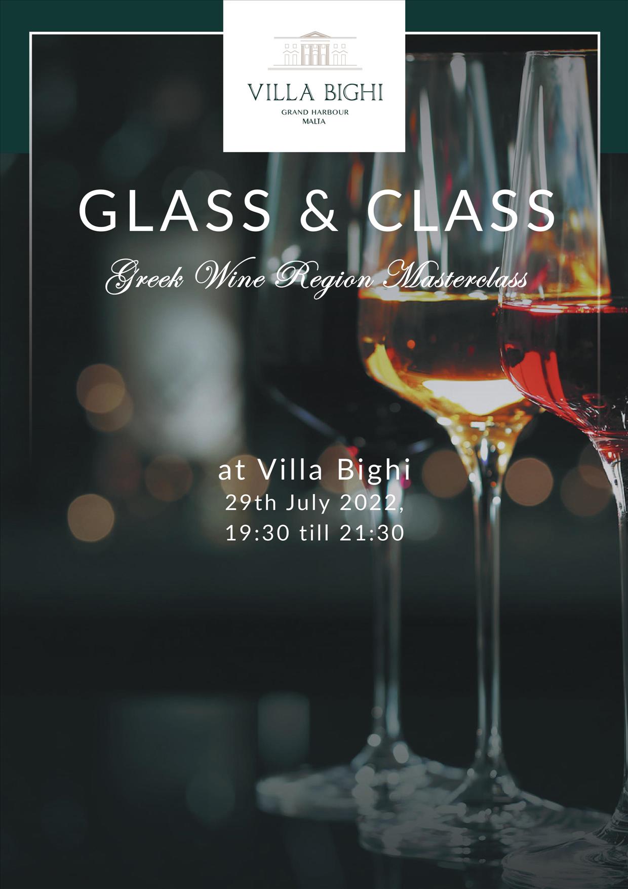 Glass & Class: Greek Wine Region Masterclass poster