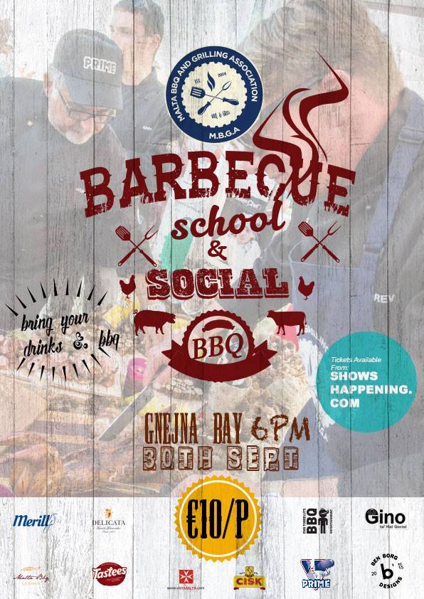 Beef BBQ School and Social BBQ poster